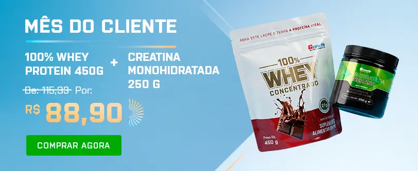 100% Whey + Creatina monohidratada