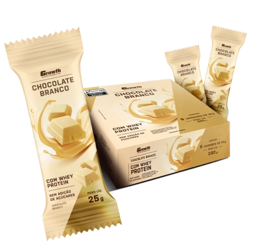 Foto do produto CHOCOLATE BRANCO COM WHEY PROTEIN - DISPLAY C/ 8UN