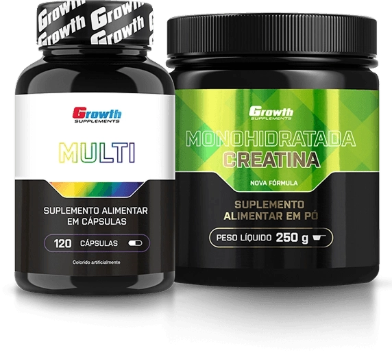 Foto do produto KIT CREATINA MONOHIDRATADA 250G, MULTIVITAMÍNICO 120 CAPS					
