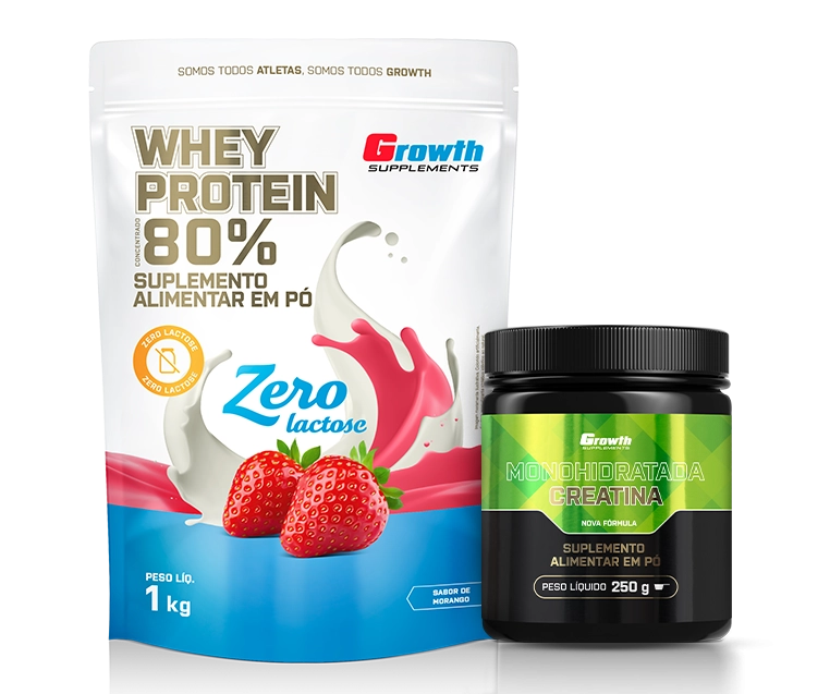 Foto do produto KIT WHEY PROTEIN CONCENTRADO ZERO + CREATINA MONOHIDRATADA 250G					