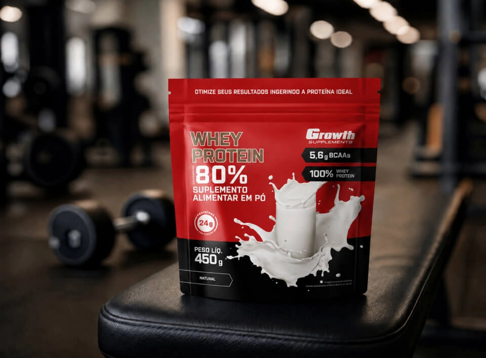 GROWTH SUPPLEMENTS - Embalagem de WPC 80% sabor natural