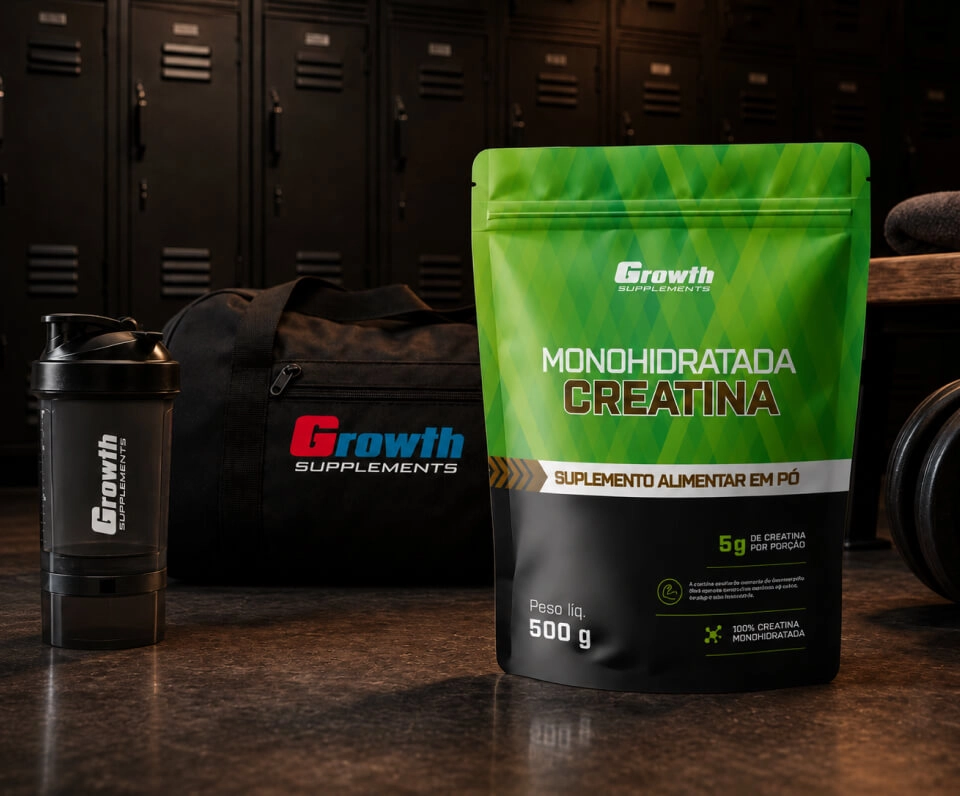 IMAGEM ILUSTRATIVA - CREATINA MONOHIDRATADA POUCH 500 G - GROWTH SUPPLEMENTS
