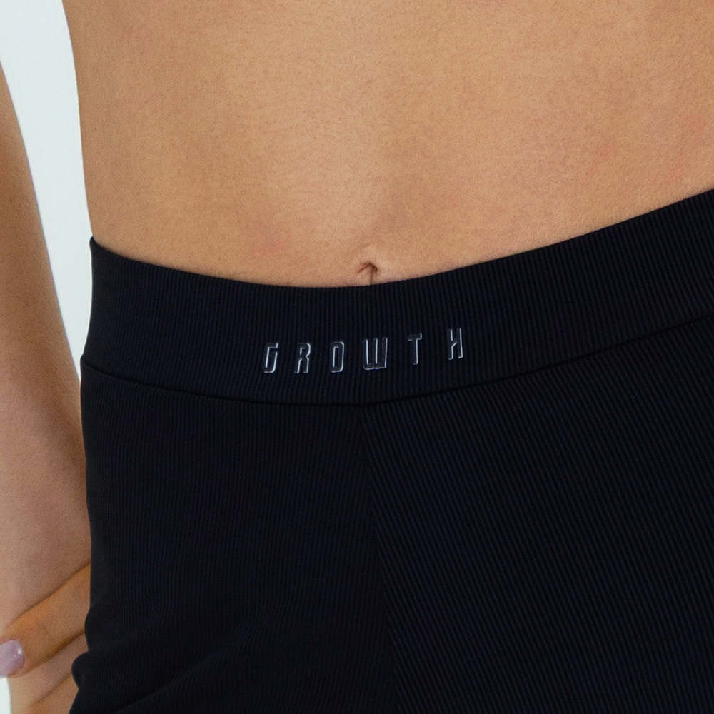 Legging  Growth Flare Ribana Canelada Preto